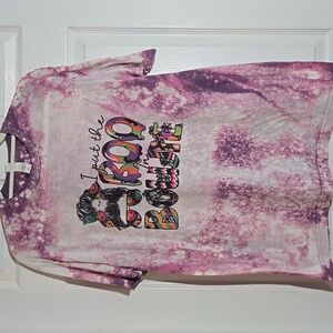 Halloween Purple Bleached Style "I Put The Boo In Boujie" Purple Graphic T-Shirt